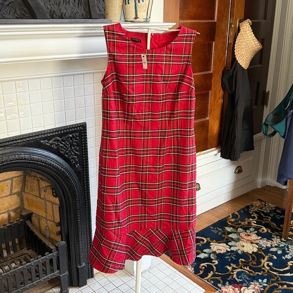 Talbots Tartan Plaid sleeveless Shift dress. NWT - Picture 2 of 4